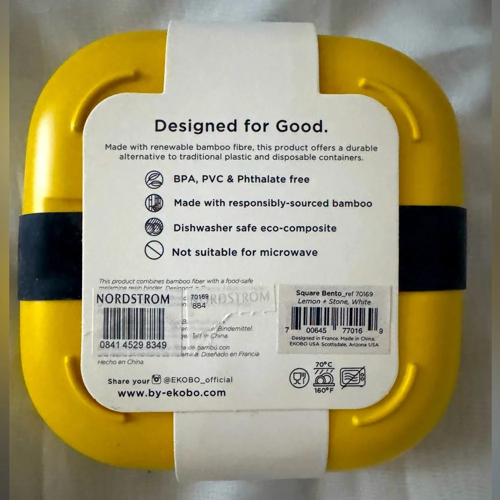 Ekobo Bento lunch Box - NWT - Say no to plastic & hello eco-friendly containers